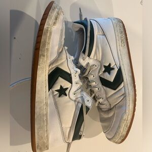 Converse Fastbreak Pro Mid white/green Size 12 preowned hand washed